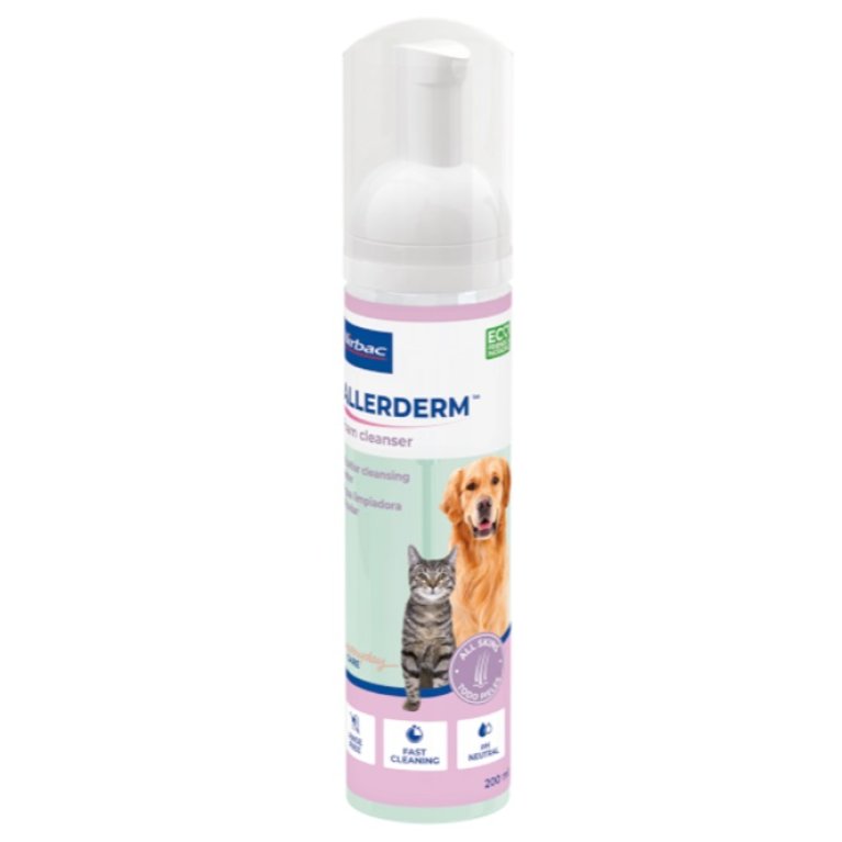 Allerderm Foam - 200 ml - soluzione micellare in schiuma per cani e gatti