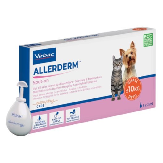 Allerderm Spot On - 6 pipette da 2 ml - per cani piccoli e gatti Allerderm Spot On - 6 pipette da 2 ml - per cani piccoli e gatti