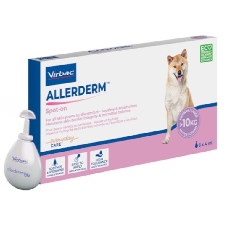 Allerderm Spot On - 6 pipette da 4 ml - per cani sopra i 10 Kg Allerderm Spot On - 6 pipette da 4 ml - per cani sopra i 10 Kg