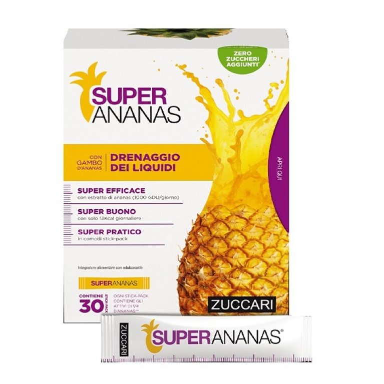 Super ananas - 30 bustine da 10 ml - per il drenaggio dei liquidi corporei Super ananas - 30 bustine da 10 ml - per il drenaggio dei liquidi corporei
