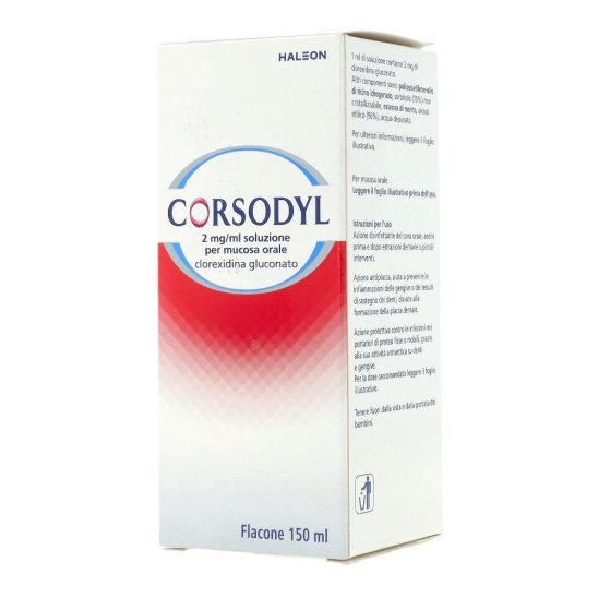CORSODYL*SOLUZ 150ML 200MG/100 CORSODYL*SOLUZ 150ML 200MG/100
