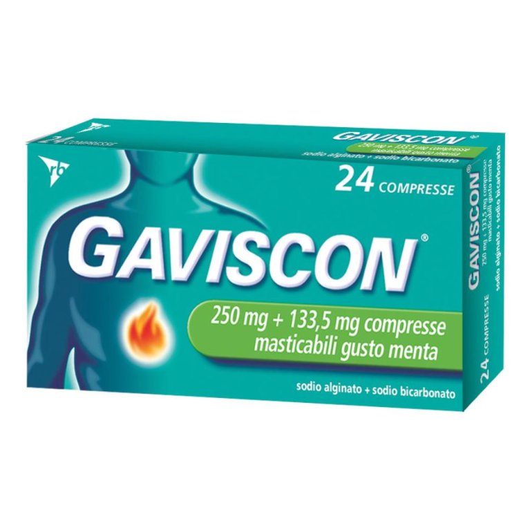 GAVISCON*24CPR MENT250+133,5MG GAVISCON*24CPR MENT250+133,5MG