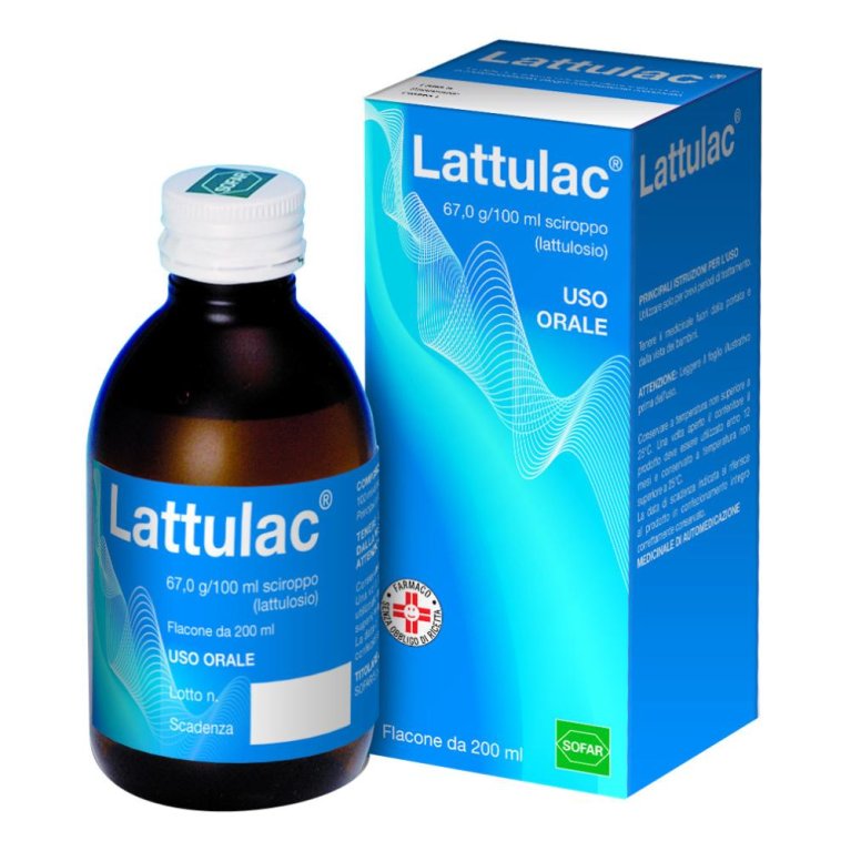 Lattulac - Lattulosio sciroppo 67g/100 ml - 200 ml Lattulac - Lattulosio sciroppo 67g/100 ml - 200 ml