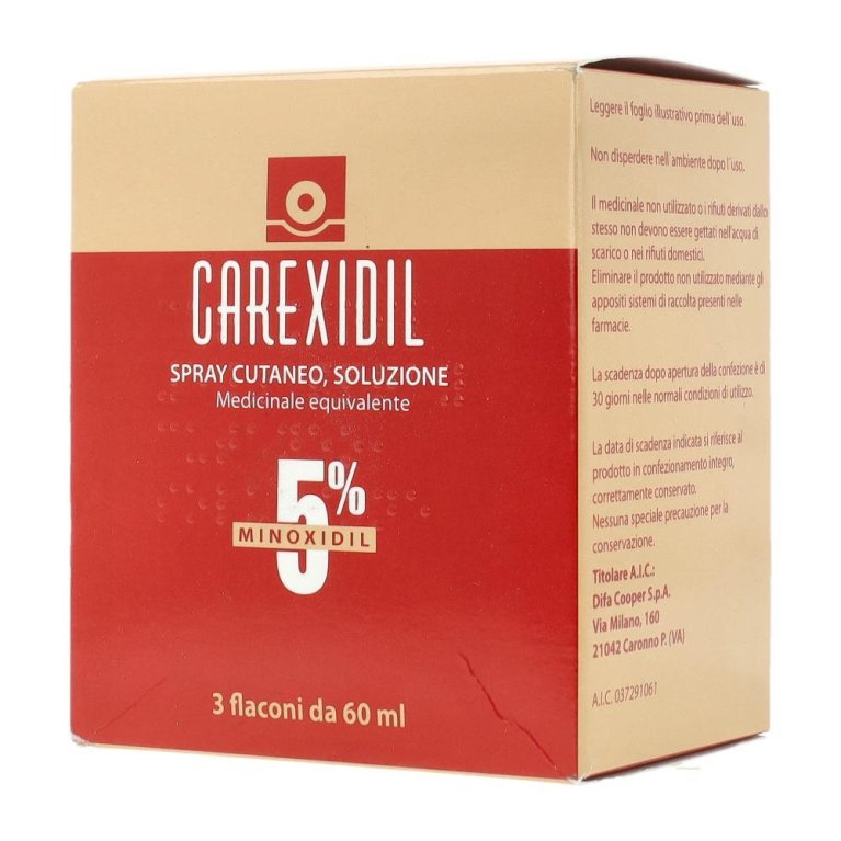 CAREXIDIL*3FL SOLUZ CUT 60ML5% CAREXIDIL*3FL SOLUZ CUT 60ML5%