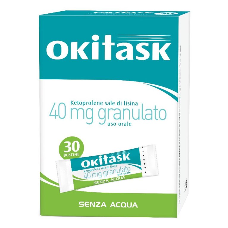 Okitask - 30 bustine orosolubili da 40 mg - antinfiammatorio Okitask - 30 bustine orosolubili da 40 mg - antinfiammatorio