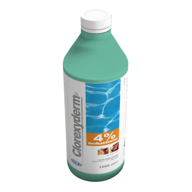 Clorexyderm soluzione 4% - disinfettante ed idratante cutaneo per cani e gatti 1000 ml Clorexyderm soluzione 4% - disinfettante ed idratante cutaneo per cani e gatti 1000 ml