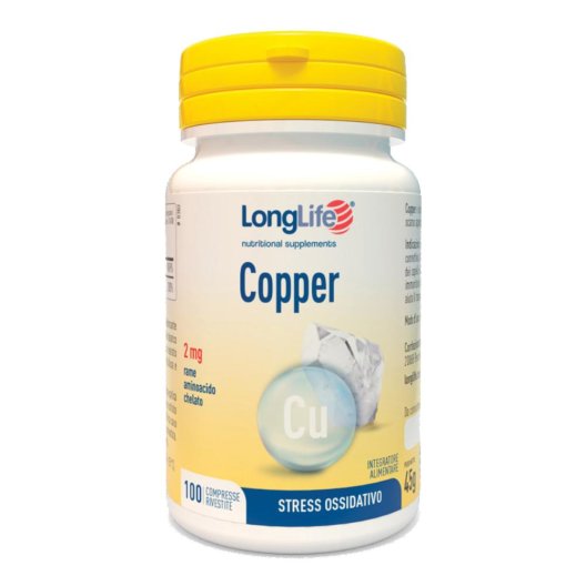 LONGLIFE COPPER 2MG 100CPR LONGLIFE COPPER 2MG 100CPR