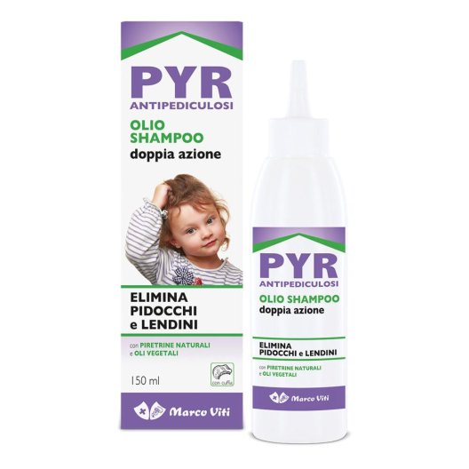 Pyr olio shampoo doppia azione contro i pidocchi 150 ml Pyr olio shampoo doppia azione contro i pidocchi 150 ml