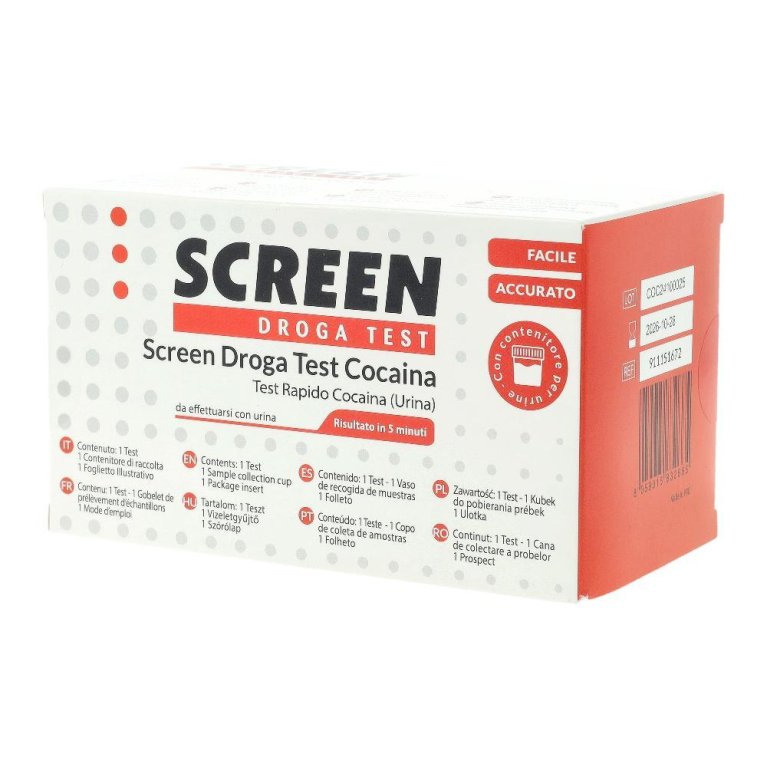 SCREEN DROGA TEST COCAINA