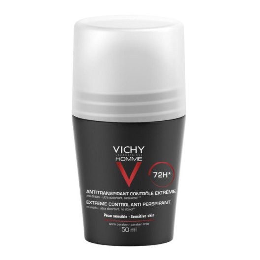Vichy Deodorante Roll-on Uomo anti-traspirante 72H- 50 ml