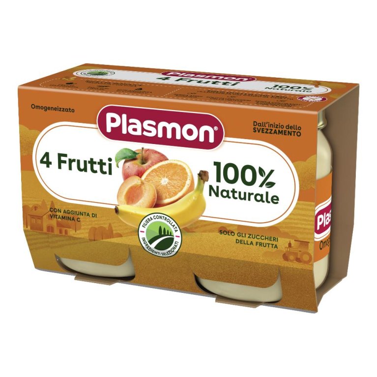 PLASMON OMOG 4 FRUT 2X104G PLASMON OMOG 4 FRUT 2X104G
