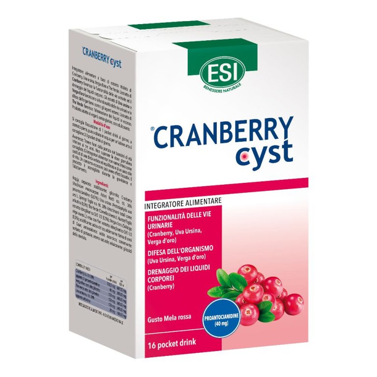 ESI CRANBERRY CYST 16POCK DRIN ESI CRANBERRY CYST 16POCK DRIN