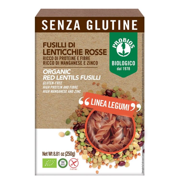 FUSILLI 100% LENTICCHIE ROSSE FUSILLI 100% LENTICCHIE ROSSE