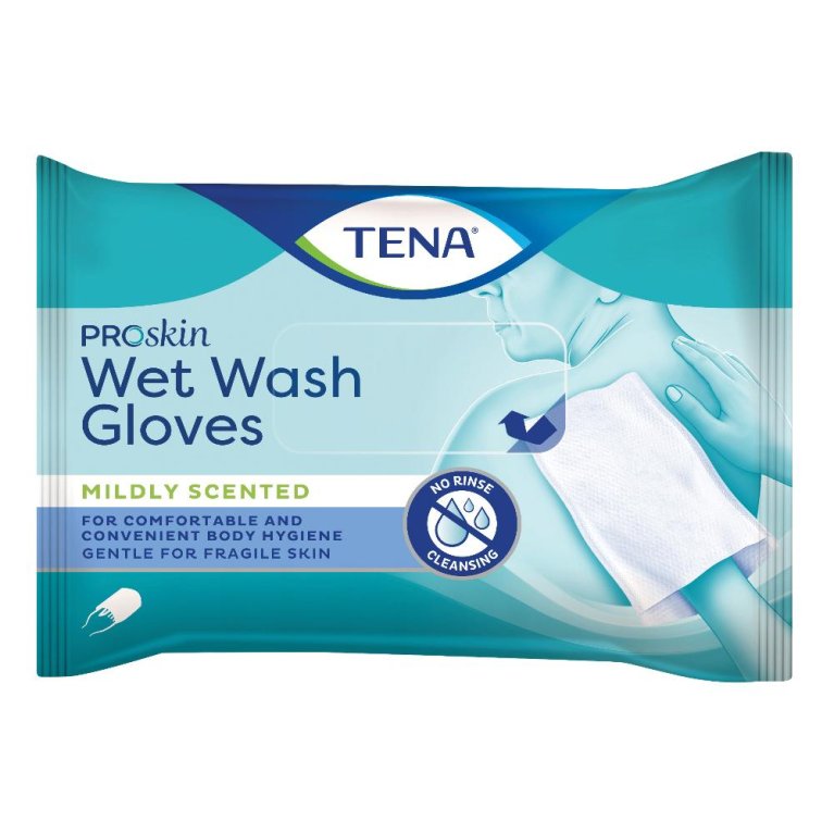TENA WET WASH GLOVE 8PZ TENA WET WASH GLOVE 8PZ