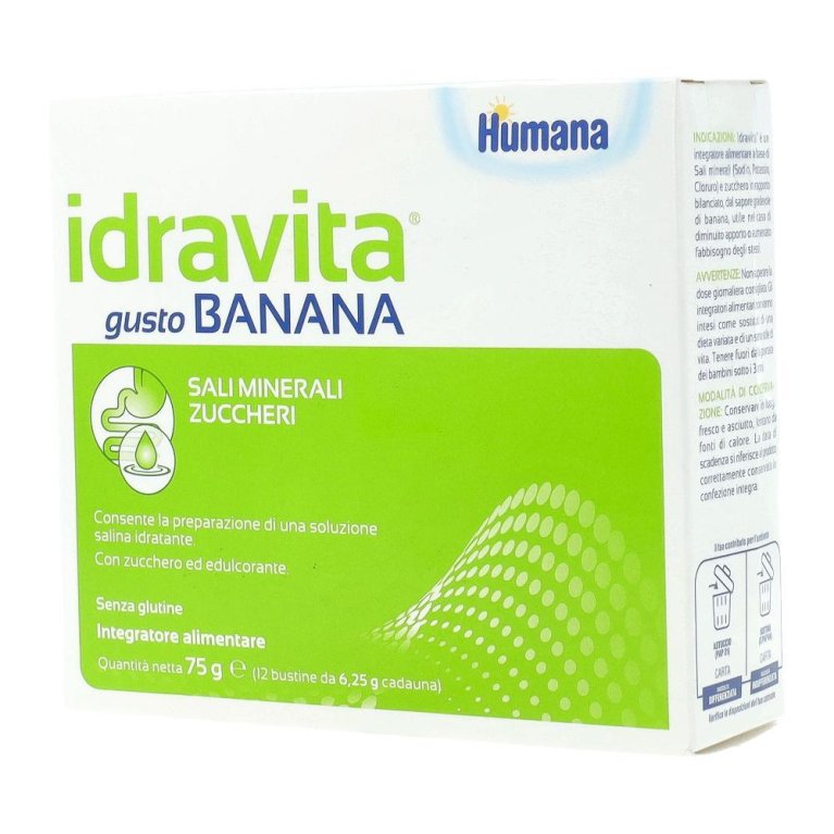 Idravita gusto Banana integratore di zuccheri e sali minerali - 12 bustine