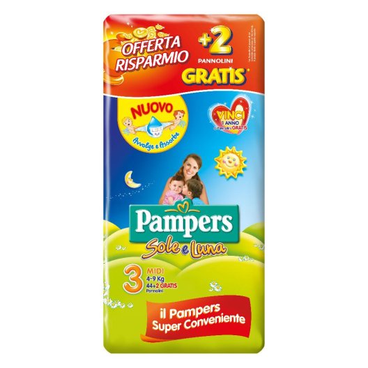 PAMPERS SOLE&LUNA MIDI 44+2PZ PAMPERS SOLE&LUNA MIDI 44+2PZ