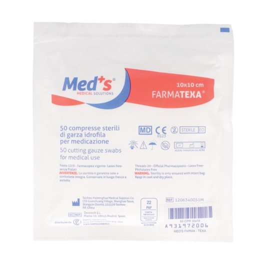 GARZA MEDS ST 12/8 10X10 50PZ GARZA MEDS ST 12/8 10X10 50PZ
