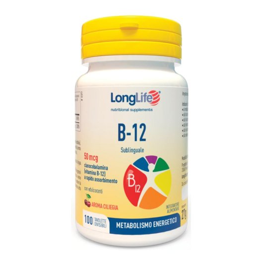 LONGLIFE B12 50MCG SUBL 100TAV LONGLIFE B12 50MCG SUBL 100TAV