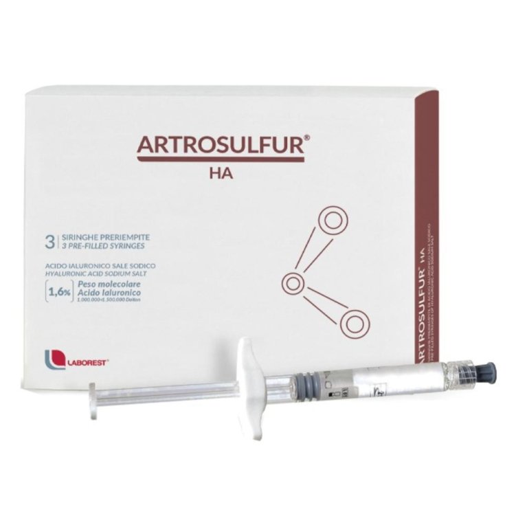 Artrosulfur HA - acido ialuronico 1,6% - 3 siringhe preriempite da 2 ml 