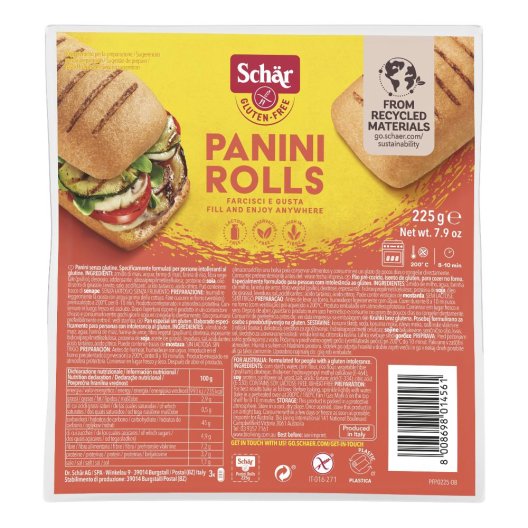SCHAR PANINI ROLLS 3X75G SCHAR PANINI ROLLS 3X75G