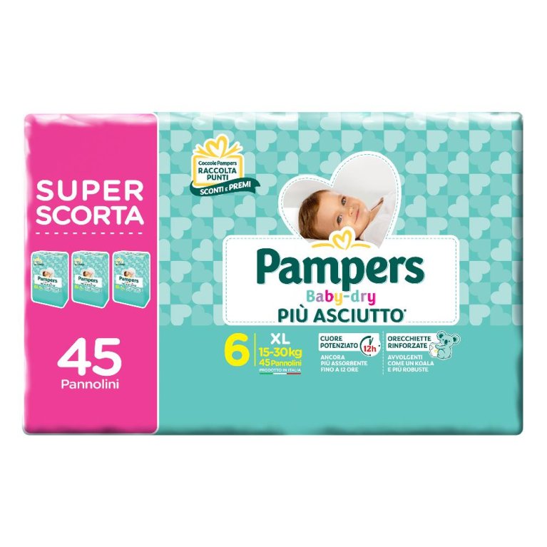PAMPERS BABY DRY T DWCT XL 45P PAMPERS BABY DRY T DWCT XL 45P