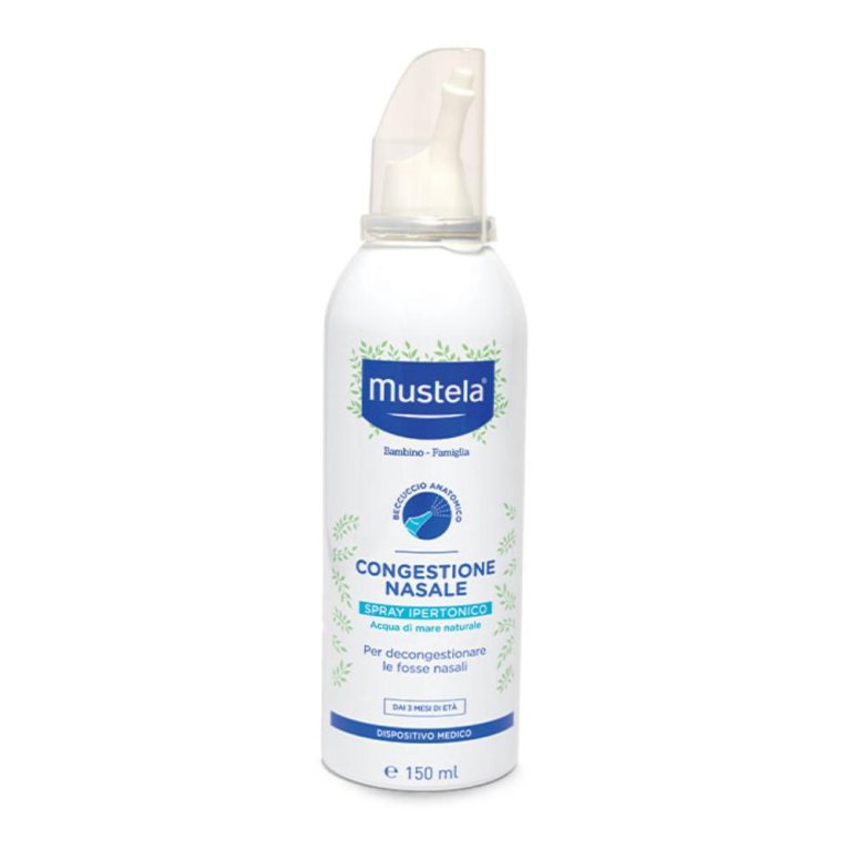 Mustela spray nasale ipertonico -  150 ml - con acqua di mare 100% naturale 