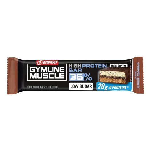 Gymline barretta proteica low sugar 20 grammi di proteine gusto cioccolato-vaniglia 55 g