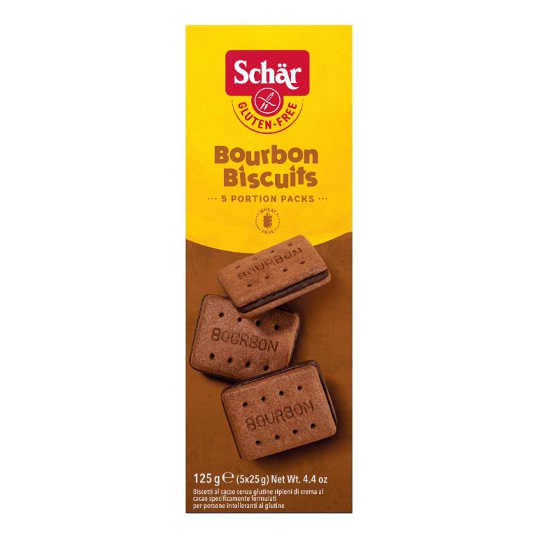 SCHAR BOURBON BISCUITS 5X25G SCHAR BOURBON BISCUITS 5X25G