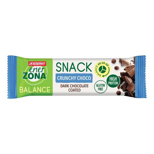Enerzona snack balance crunchy choco 40-30-30 barretta 1 blocco 33 grammi