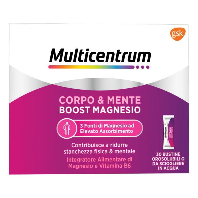 Multicentrum Corpo e Mente Boost Magnesio - 30 bustine orosolubili