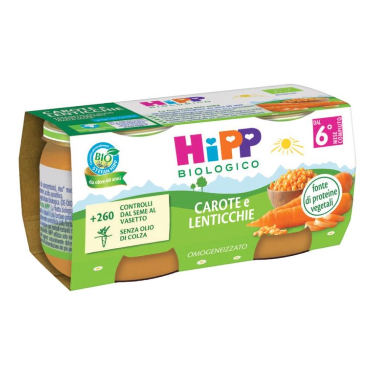 HIPP BIO OMOG CAROTE/LENT2X80G