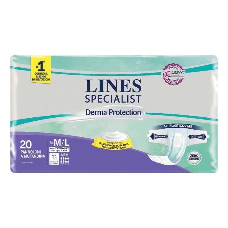 LINES SP DERM PAN MAXI M/L20PZ LINES SP DERM PAN MAXI M/L20PZ