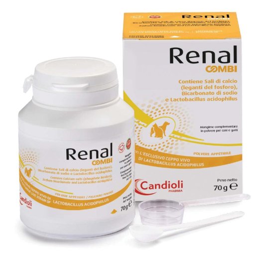 Renal Combi polvere per la salute renale di cani e gatti - 70 grammi Renal Combi polvere per la salute renale di cani e gatti - 70 grammi
