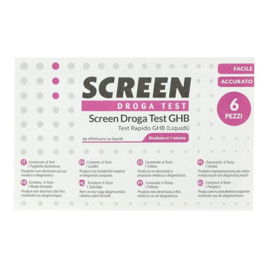 SCREEN DROGA TEST GHB 6PZ SCREEN DROGA TEST GHB 6PZ