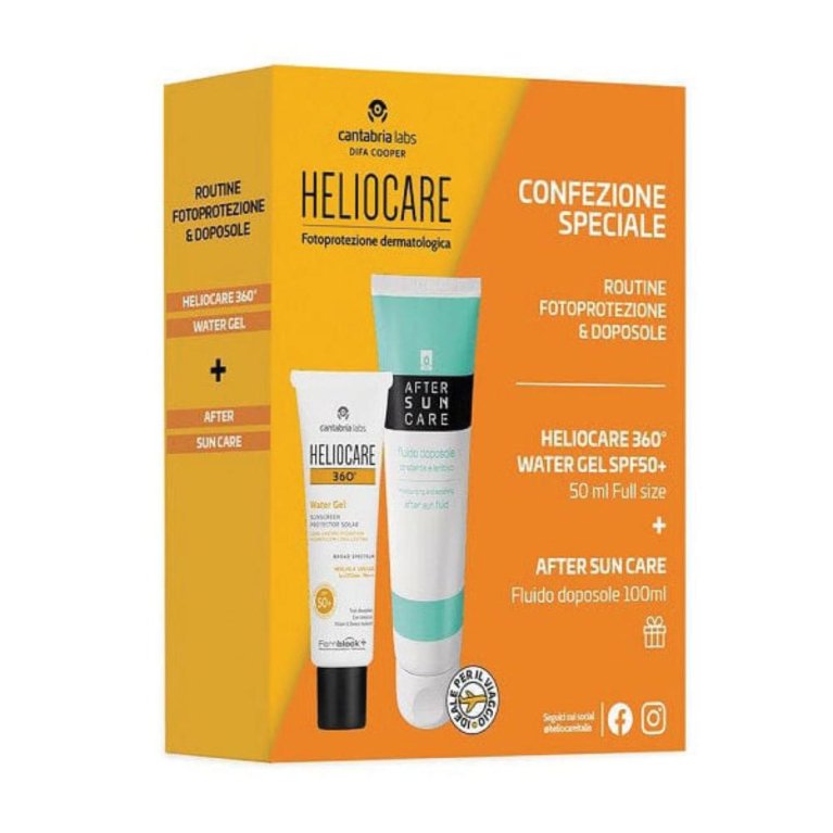 Heliocare 360° Kit: Water Gel SPF 50+ e Doposole After Sun